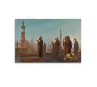 Toile murale prière du soir par Jean-Léon Gerome - Décoration murale pour salon, chambre à coucher - 60 x 90 cm