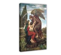 Toile murale remasterisée « Angel of Death » par Evelyn De Morgan Fine - Papier mat de qualité supérieure - Affiches et impressions sur toile pour décoration murale d'intérieur, chambre à coucher