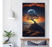 Toile murale représentant l'aube éternelle du monde lointain, décoration murale pour salon, chambre à coucher, cuisine, cadeaux d'anniversaire pour femmes, 40 x 60 cm