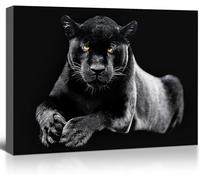 Toile murale représentant un animal en noir et blanc, imprimé animalier, peinture léopard sauvage, œuvre d'art moderne pour décoration de salon, cadre 60 x 80 cm