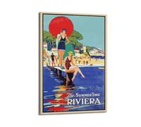 Toile murale Riviera The Summer Time - Décoration murale moderne pour salon, chambre à coucher - 50 x 75 cm