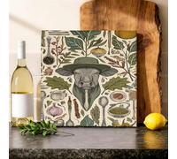 Toile murale rustique à suspendre sur toile de vache, feuille d'oignon, vert - 30,5 x 30,5 cm