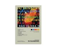 Toile murale sans cadre avec inscription In Rainbows by Radiohead - Décoration murale moderne pour chambre à coucher ou chambre à coucher - 40 x 60 cm