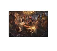 Toile murale sans cadre Le Seigneur des Anneaux et des fans du Hobbit - Décoration murale moderne pour salon, chambre à coucher - 30 x 45 cm