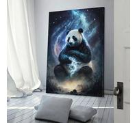 Toile murale style panda pour chambre à coucher, décoration de salon, pour adolescentes, filles, femmes, 60 x 90 cm