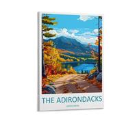 Toile murale The Adirondacks - Impression sur toile pour salon, chambre à coucher, salle de bain, bureau - 30 x 45 cm