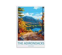 Toile murale The Adirondacks - Impression sur toile pour salon, chambre à coucher, salle de bain, bureau - 40 x 60 cm
