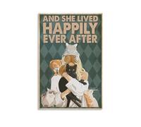 Toile murale vintage avec motif chat perdu, œuvre d'art pour salon, chambre à coucher, salle de bain, bureau - 40 x 60 cm