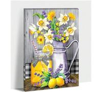 Toile murale vintage avec tournesols, décoration de salle de bain, affiches de paysage, 80 x 120 cm, sans cadre