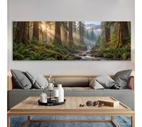 Toile murale vintage rustique - Woodland Dawn Poster sans cadre | Idée cadeau pour la décoration de la maison et du bureau pour le salon, la chambre, la cuisine et le café