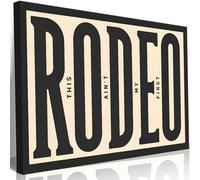 Toile murale vintage style western encadrée avec inscription This Ain't My First Rodeo - Poster de cowboy et cowgirl moderne (40,6 x 61 cm)