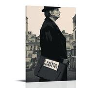 Toile murale vintage The French Drama Dispatch Anthologie Comédie Film Art mural Salon Famille Chambre à coucher Musique Affiche de film de dessin animé 30 x 45 cm Style cadre
