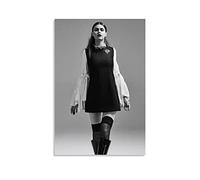 Toile Oeuvre Peinture Attrici di New York City Alexandra Daddario Sexy Poster artistico in bianco e nero e stampa di immagini da parete Arredamento moderno della camera familiare 40*60cm Senza Cornice
