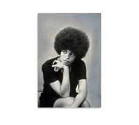 Toile Oeuvre Peinture sans Cadre Activistes pour Les Droits civiques Afro-américains Angela Davis Celebrity Print Picture Paintings for Living Room Bedroom Decoration 60x90cm