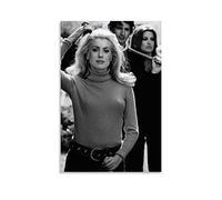 Toile Oeuvre Peinture sans Cadre Français Actrice Chanteuse Catherine Deneuve Noir Et Blanc Toile Art Mur Salon Affiches Chambre Décor Peinture 60x90cm
