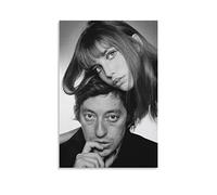 Toile Oeuvre Peinture sans Cadre Serge Gainsbourg Jane Birkin Poster 60x90cm