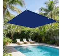 Toile Ombrage 1.6 x 3.3 m Imperméable Protection UV 98% Toile Ombrage UV Protection avec Oeillets et Cordons sans Perçage pour Extérieur Camping et Pelouse, Pergola, Bleu Foncé