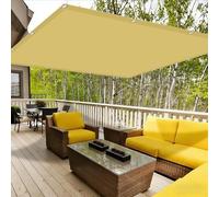 Toile Ombrage 1.6 x 3.3 m Résistant Aux Intempéries Voile Ombrage avec Oeillets et Cordons pour Extérieur Camping et Pelouse, Pergola, Couleur Crème