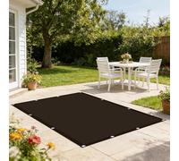 Toile Ombrage 1.6 x 3.3 m Résistant Aux Intempéries Voile Ombrage avec Oeillets et Cordons pour Patio Terrasse Jardin Balcon Extérieur, Brun