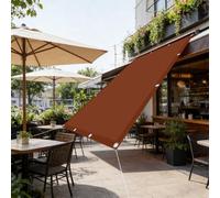 Toile Ombrage 1.7 x 1.9 m Résistant Aux Intempéries Toile Ombrage Exterieur avec Oeillets et Cordons pour Extérieur Camping et Pelouse, Pergola, Rouge Rouille