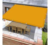 Toile Ombrage 100 x 160 cm Résistant Aux Intempéries Toile Ombrage Exterieur avec Oeillets et Cordons sans Perçage pour Extérieur Camping et Pelouse, Pergola, Or