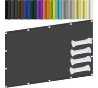 Toile Ombrage 108 x 250 cm, Protection Solaire, Coupe-Vent, Tissu Pehd, Protection Rayons UV, Robuste et Stable, Filet d'ombrage avec Corde pour Serre Pergola, Gris Foncé