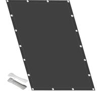 Toile Ombrage 110 x 265 cm Toile d'ombrage avec Oeillets UV Protection Résistant Aux Déchirures, Contre Le Vent avec Cordes Fixes pour Jardins, Balcon et Pergola, Gris Foncé