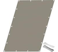 Toile Ombrage 110 x 275 cm Voile Ombrage Anti UV Indéchirable, Contre Le Vent avec Cordes Fixes pour Patio Terrasse Extérieur, Taupe