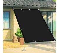 Toile Ombrage 160 x 190 cm Imperméable, Protection Rayons UV Voile d'ombrage Rectangulaire avec Cordes de Fixation pour Balcon, Serre, Plantes, Terrasse, Clapier, Piscine, Noir
