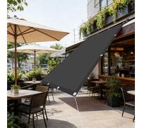 Toile Ombrage 2.4 x 3.9 m Résistant Aux Intempéries Toile Ombrage Exterieur avec Oeillets et Cordons pour Extérieur Camping et Pelouse, Pergola, Gris Foncé