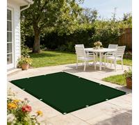 Toile Ombrage 2.4 x 4 m Imperméable Protection UV 98% Toile Ombrage Exterieur avec Oeillets et Cordons pour Patio Terrasse Jardin Balcon Extérieur, Vert Foncé