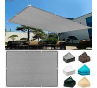 Toile Ombrage 2.6 x 2.8 m Respirante Tissu d'ombrage HDPE Protection UV avec Oeillets pour Jardin Terrasse Camping, Gris Clair
