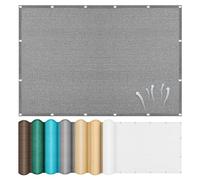 Toile Ombrage 2.8 x 2.8 m Coupe-Vent Voiles, Abat-Jour en Maille, Bloquer Les Rayons UV, Filet D'Intimité Voile Ombrage avec Cordes pour Jardin Plantes Serre Grange, Gris Clair