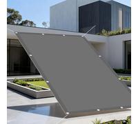 Toile Ombrage 220 x 300 cm Résistant à l'eau, Protection Solaire Voile d'ombrage Imperméable avec Cordes de Fixation pour Serre Jardin Pergola Pet House, Gris Clair
