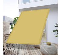 Toile Ombrage 220 x 390 cm Résistant Aux Intempéries Toile Ombrage UV Protection avec Oeillets et Cordons pour Extérieur Camping et Pelouse, Pergola, Couleur Crème