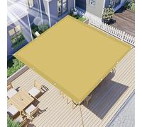 Toile Ombrage 230 x 370 cm Imperméable, Anti-UV Toile Ombrage Exterieur avec Oeillets et Cordons sans Perçage pour Patio Terrasse Jardin Balcon Extérieur, Couleur Crème
