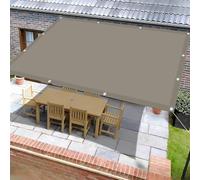 Toile Ombrage 240 x 400 cm Résistant Aux Intempéries Toile Ombrage Exterieur avec Oeillets et Cordons sans Perçage pour Extérieur Camping et Pelouse, Pergola, Kaki