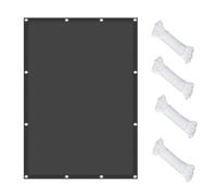 Toile Ombrage 250 x 420 cm Résistant à l'eau, Protection Solaire Voile d'ombrage Rectangulaire avec Oeillets et Cordons pour Patio Jardin, Terrasse, Extérieur, Balcon, Gris Foncé