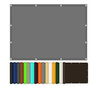 Toile Ombrage 270 x 300 cm Imperméable Anti 95% UV Imperméable Toile Ombrage avec Oeillets et Cordons pour Patio Jardin Terrasse Extérieur Balcon, Gris Clair