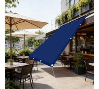 Toile Ombrage 3.2 x 3.9 m Résistant Aux Intempéries Toile Ombrage Exterieur avec Oeillets et Cordons pour Extérieur Camping et Pelouse, Pergola, Bleu Foncé