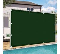 Toile Ombrage 3.6 x 4 m Résistant Aux Intempéries Toile Ombrage Exterieur avec Oeillets et Cordons pour Extérieur Camping et Pelouse, Pergola, Vert Foncé