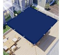 Toile Ombrage 330 x 350 cm Imperméable, Anti-UV Toile Ombrage Exterieur avec Oeillets et Cordons sans Perçage pour Patio Terrasse Jardin Balcon Extérieur, Bleu Foncé