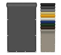 Toile Ombrage 360 x 360 cm Imperméable, Protection Rayons UV Voile d'ombrage Rectangulaire avec Cordes de Fixation pour Balcon, Serre, Plantes, Terrasse, Clapier, Piscine, Gris Foncé