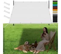 Toile Ombrage 380 x 440 cm Durable, avec Protection UV, Résistant à La Pluie, Toile Ombrage Imperméable Voile d'ombrage Carrée pour Serre, Pergola, Piscine, Blanc