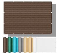 Toile Ombrage 4.5 x 10 m Coupe-Vent Voiles, Abat-Jour en Maille, Bloquer Les Rayons UV, Filet D'Intimité Bâche Dombrages avec Oeillets pour Jardin Plantes Serre Grange, Marron