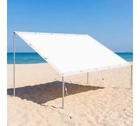 Toile Ombrage 80 x 185 cm Toile PES Résistant à l'eau Voile d'ombrage Rectangulaire Imperméable Protection UV pour Patio Terrasse Jardin Balcon Extérieur, Blanc