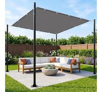 Toile Ombrage Anti UV 2.6 x 4.5 m UV Protection avec Oeillets Tissu Polyester Multi Couleur et Taille Voile d'ombrage pour Terrasses Balcons et Jardins, Gris Clair