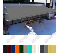 Toile Ombrage Anti UV 2.8 x 3.4 m 98% UV Protection,Polyester, Filet d'ombrage Potager avec 4 X Cordes de 1.5M pour Jardin Patio Terrasse Balcon, Gris Clair