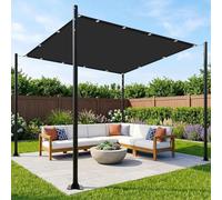 Toile Ombrage Anti UV 9 x 9.5 m UV Protection avec Oeillets Tissu Polyester Multi Couleur et Taille Voile d'ombrage pour Terrasses Balcons et Jardins, Noir