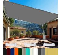 Toile Ombrage Auvent Imperméable 0.8 x 2 m UV Protection avec Oeillets Tissu Polyester Multi Couleur et Taille Bâche Dombrages pour Piscine Voitures Camping Patio, Gris Clair